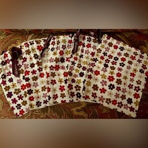 Brighton Set of 6 Multicolor Floral Drawstring Bags